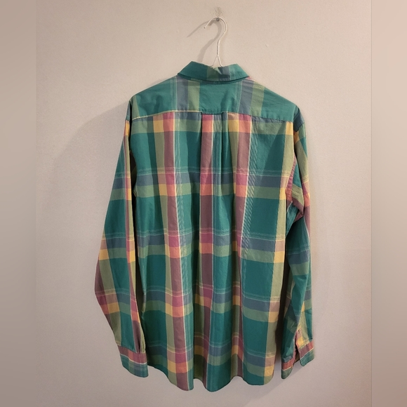 Alexander Julian Colours Green Plaid Dress Shirt | Size Large - Picture 4 of 6
